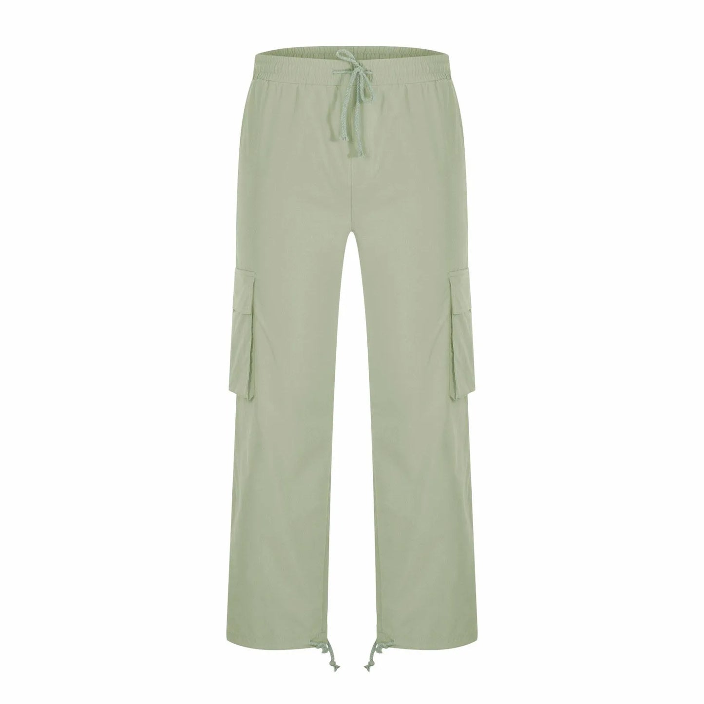Spring and Summer New Men's Overalls Fashion Drawstring Multi-pocket Casual Pants