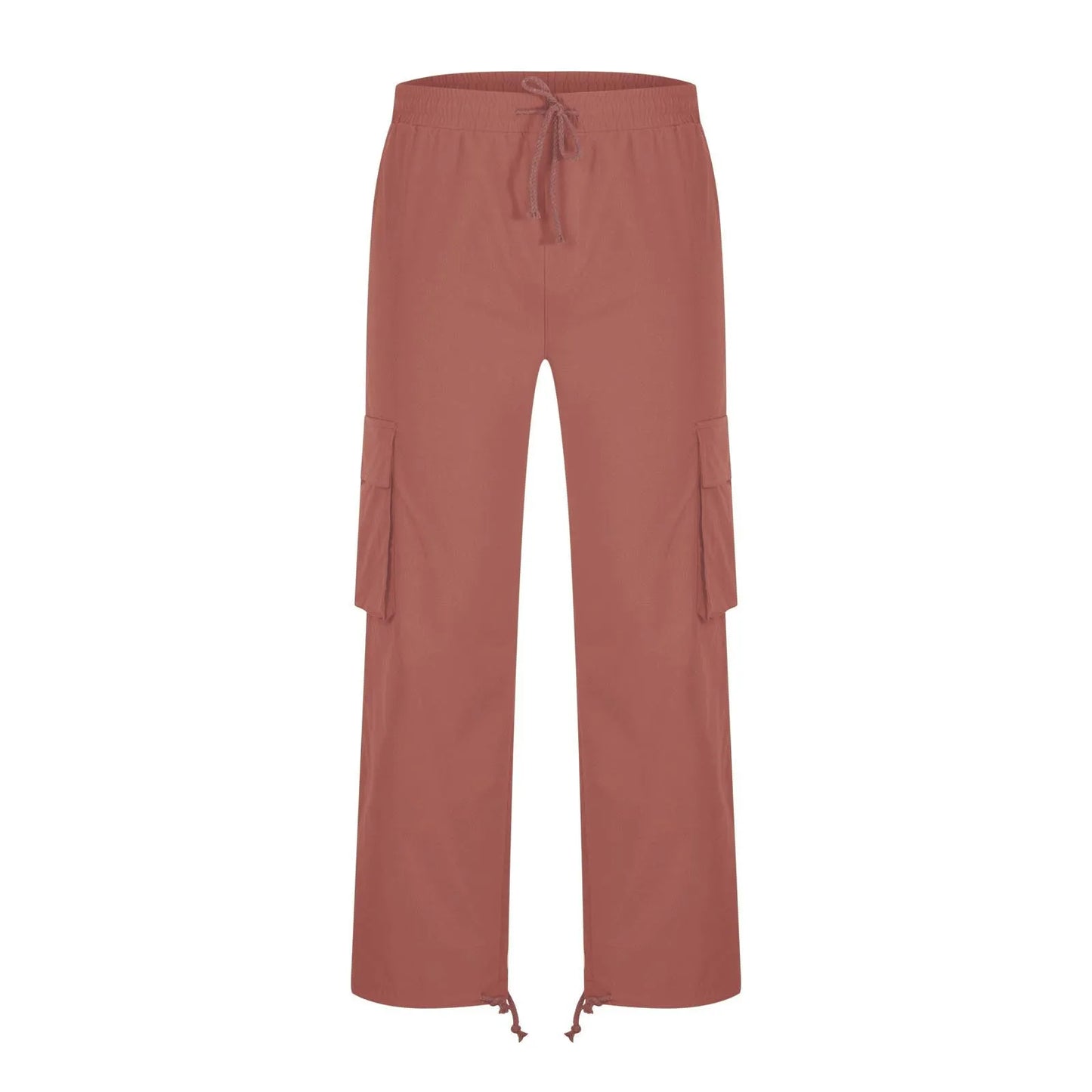 Spring and Summer New Men's Overalls Fashion Drawstring Multi-pocket Casual Pants