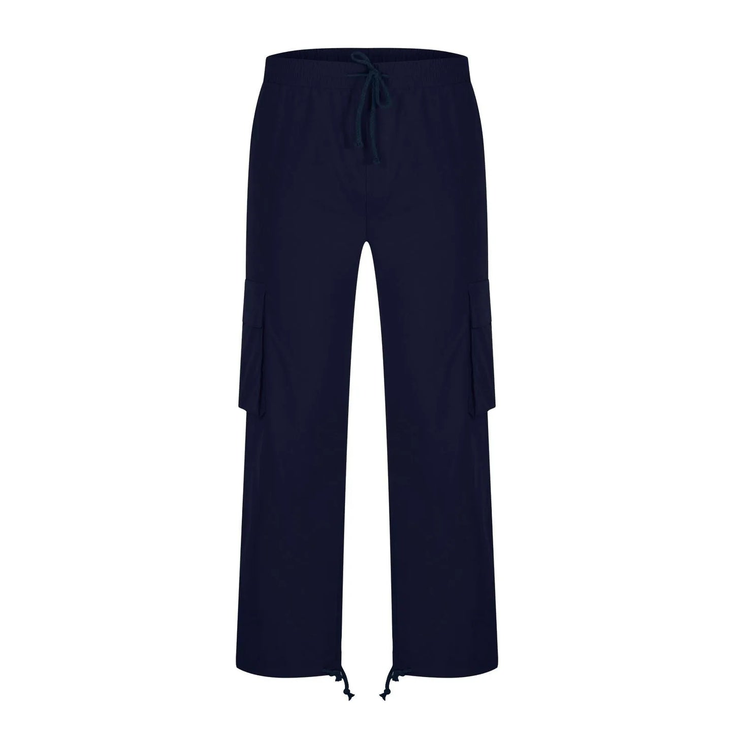 Spring and Summer New Men's Overalls Fashion Drawstring Multi-pocket Casual Pants