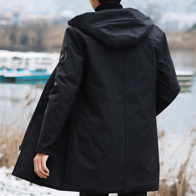 Men's Winter Warm Jacket Fleece Parka Coat
