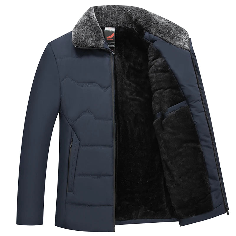Winter Warm Velvet Parkas Fur Linner Thicken Jacket Fleece Overcoat Cotton Loose Windbreaker